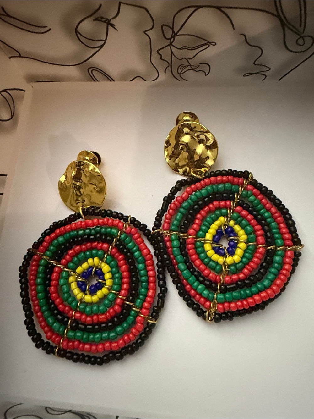 Sassy Jones Handcrafted Multicolor BeadedEarrings